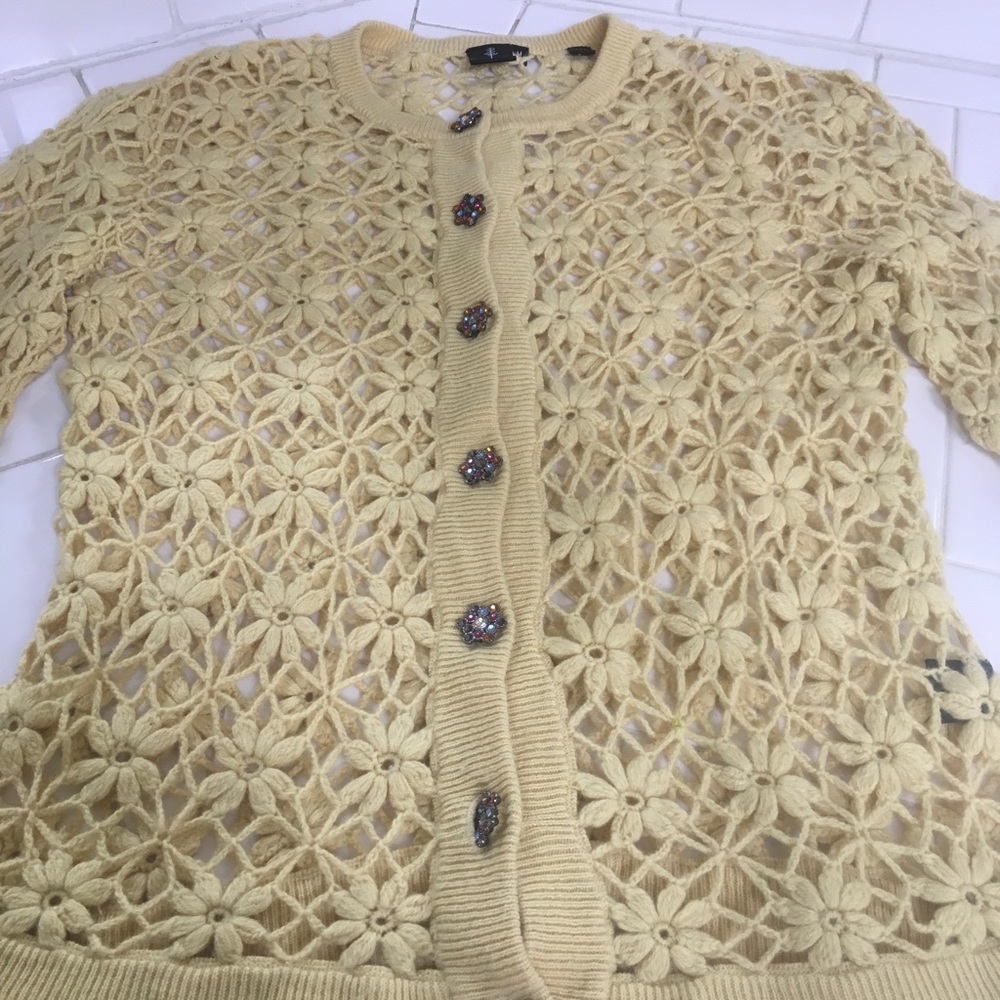 Special Needs Sweater With Multiple Stone Buttons - image 4